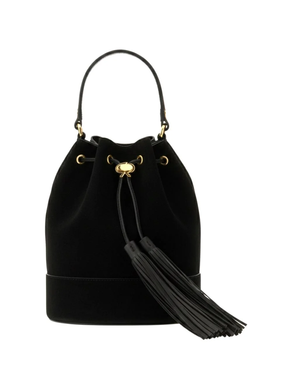 Sienna tasel-detail leather bucket bag - 1