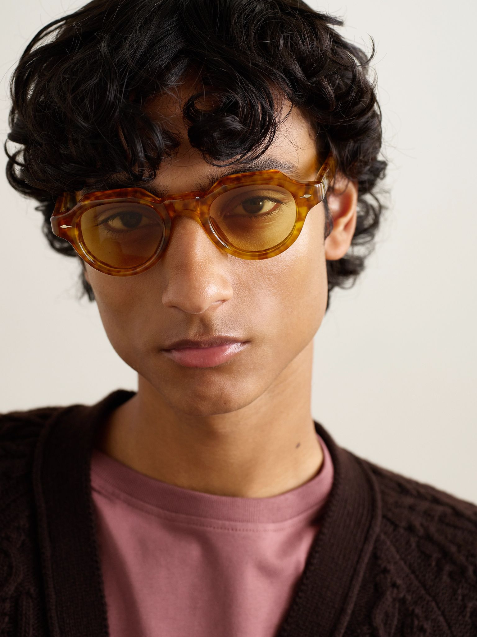 Kellerman Round-Frame Tortoiseshell Acetate Sunglasses Brown - 2