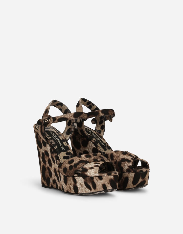 Leopard-printed cotton wedges - 2