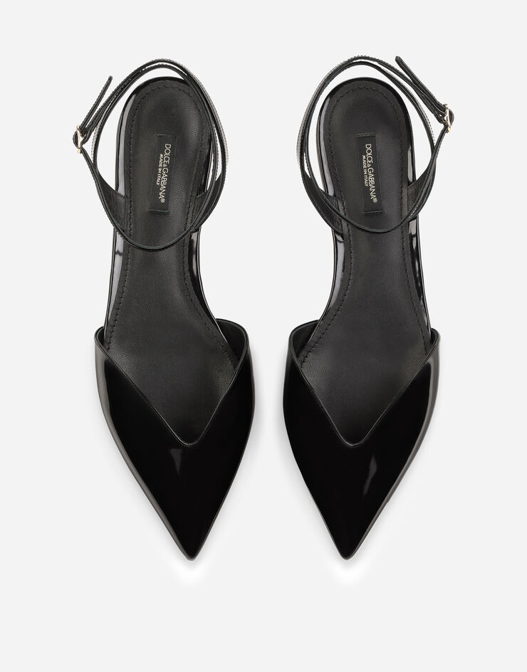 Polished calfskin slingbacks - 4