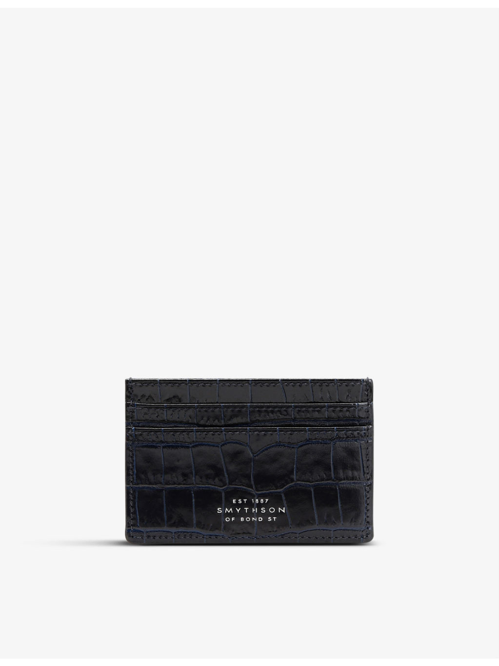 Mara croc-embossed leather cardholder - 1