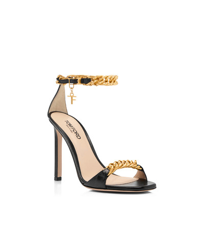 TOM FORD SHINY LEATHER ZENITH SANDAL outlook