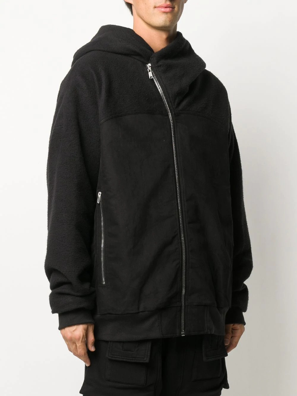 asymmetric hooded jacket - 3