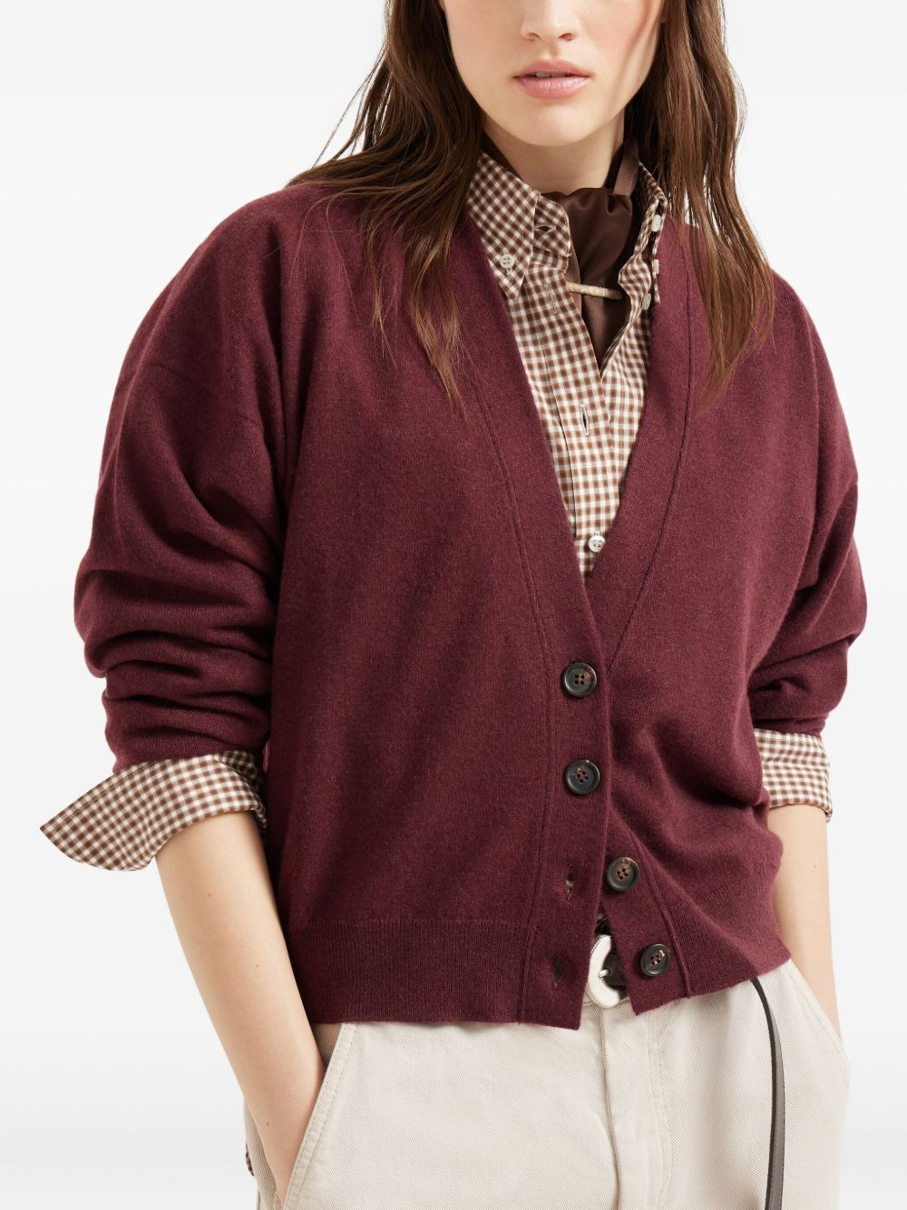 button-front cashmere cardigan - 4