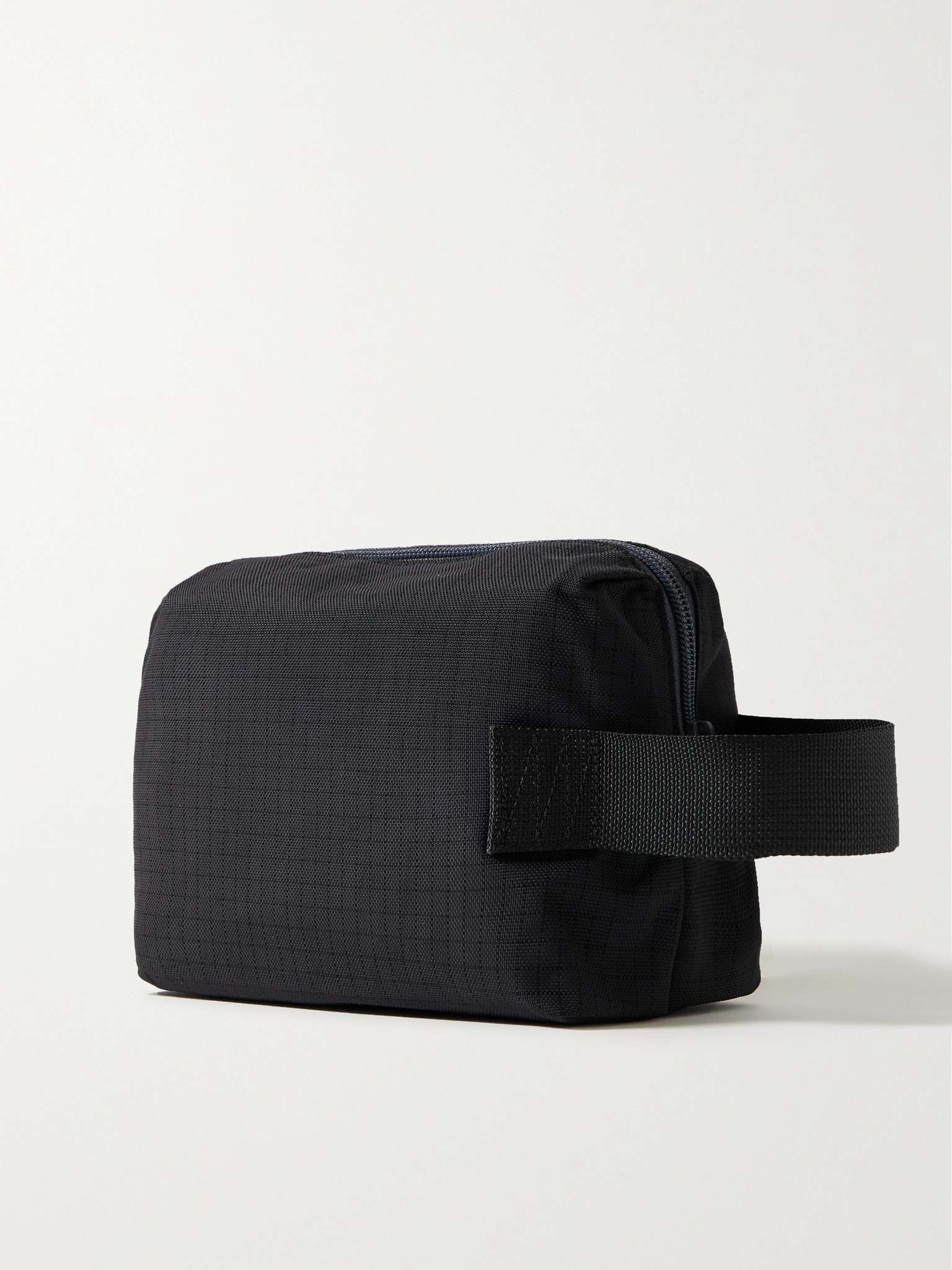 Suede-Trimmed Nylon-Ripstop Wash Bag - 3
