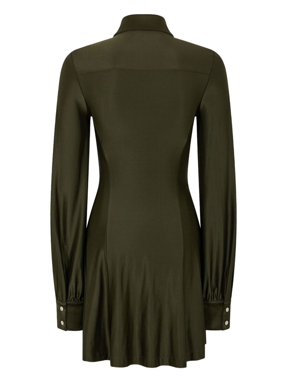 button-embellished draped dress - 5