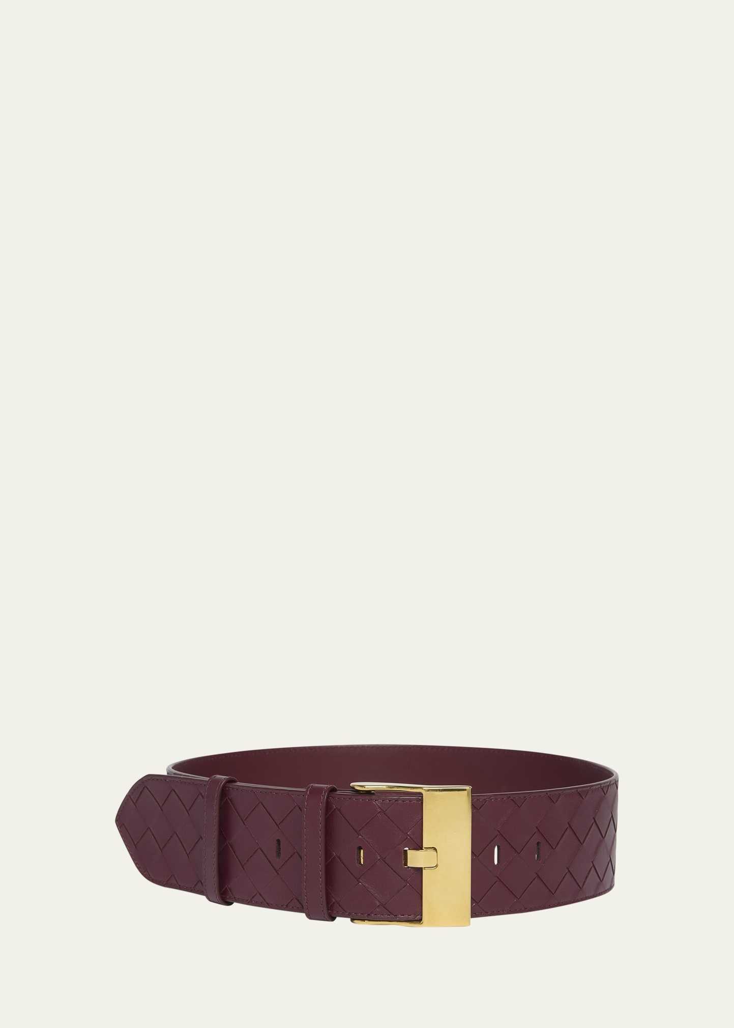 Intrecciato Wide Leather Belt - 1
