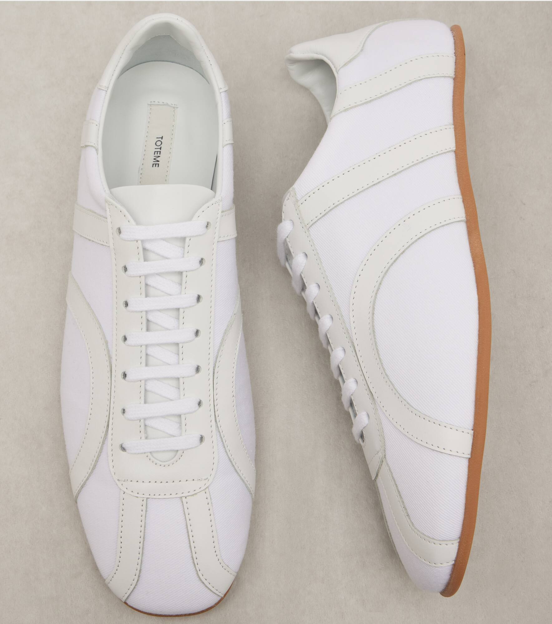 Leather-trimmed sneakers - 5