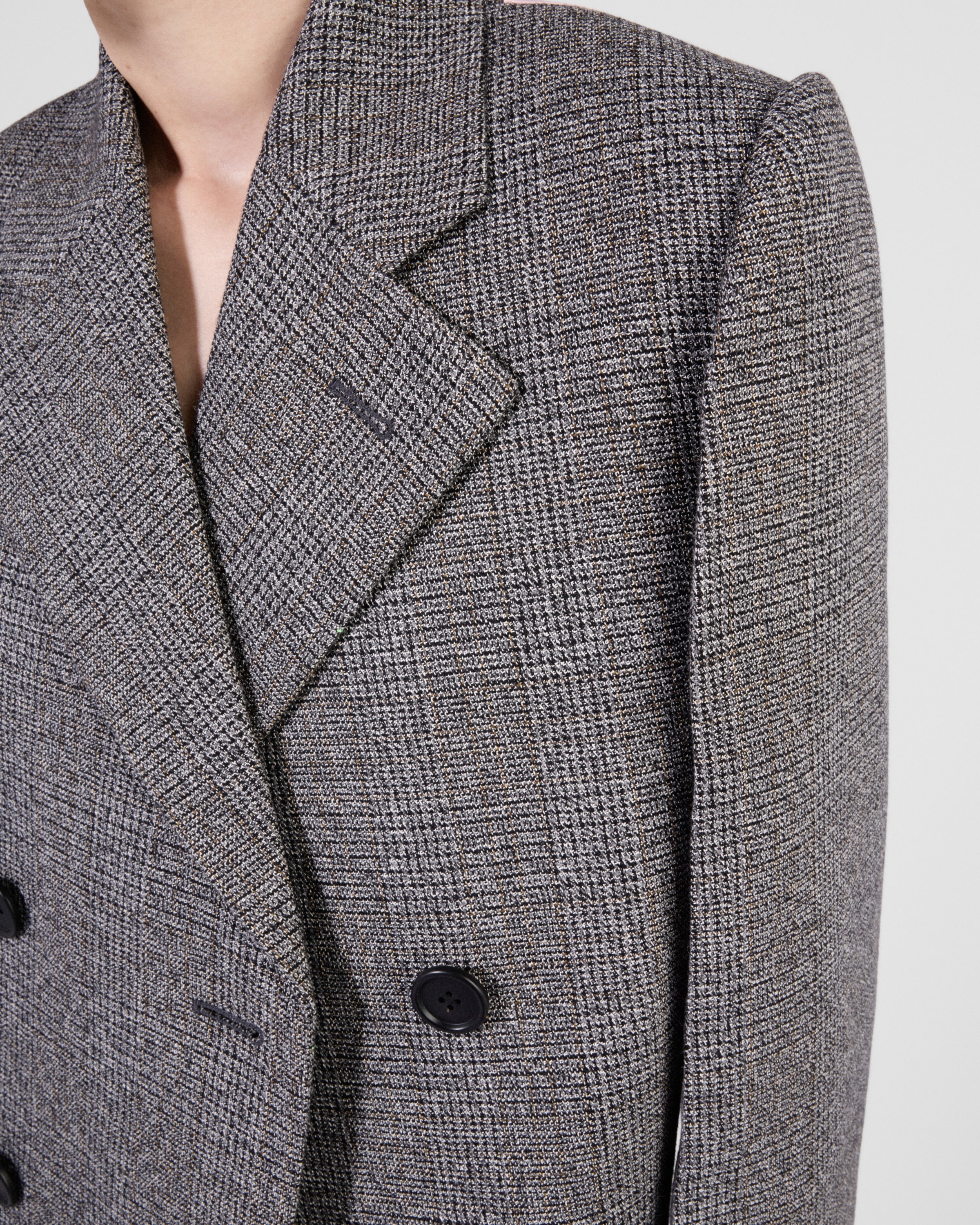 Double-breasted Prince of Wales checked jacket - 4