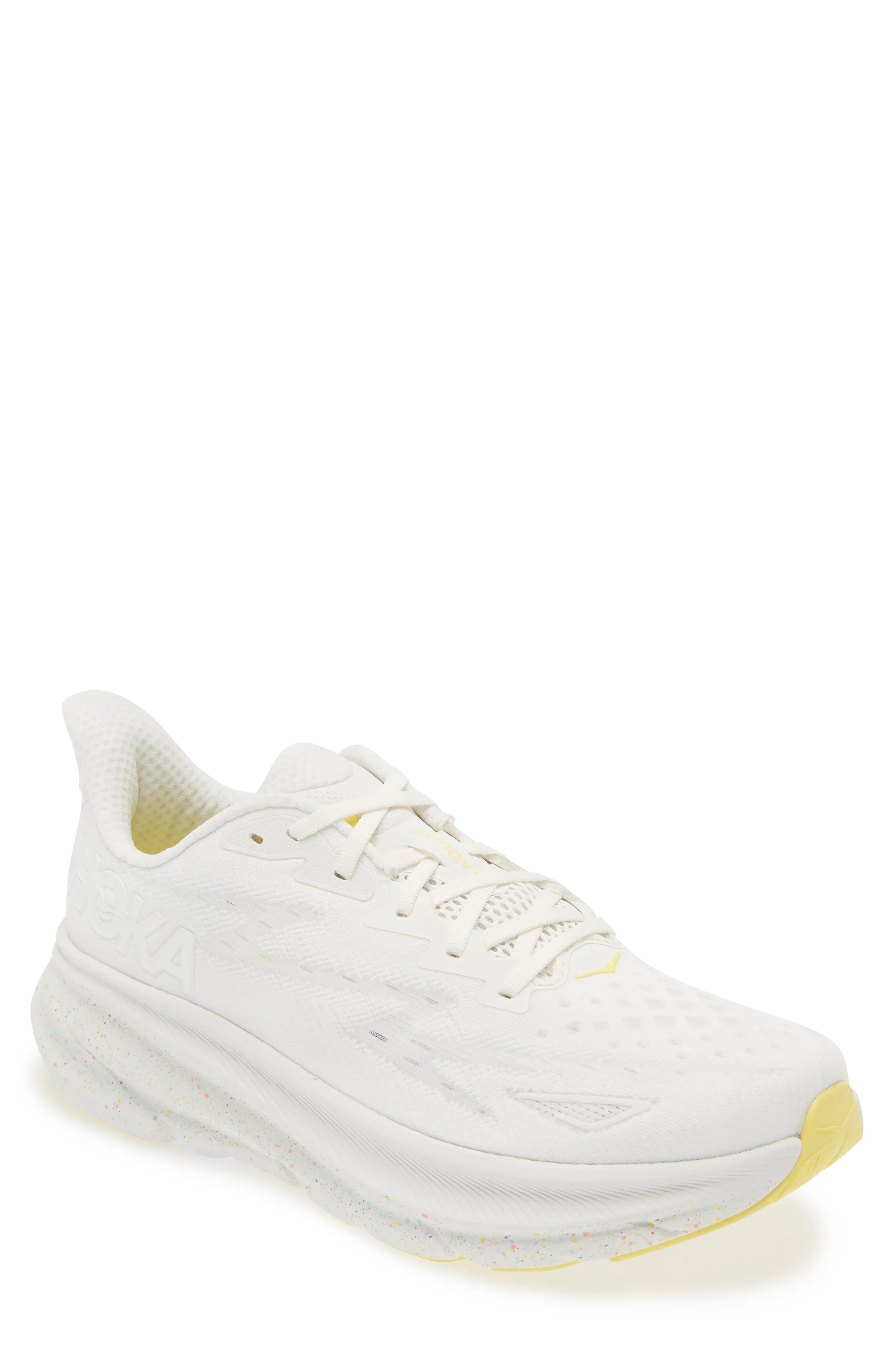 Clifton 9 Running Shoe in White /Lemonade - 1