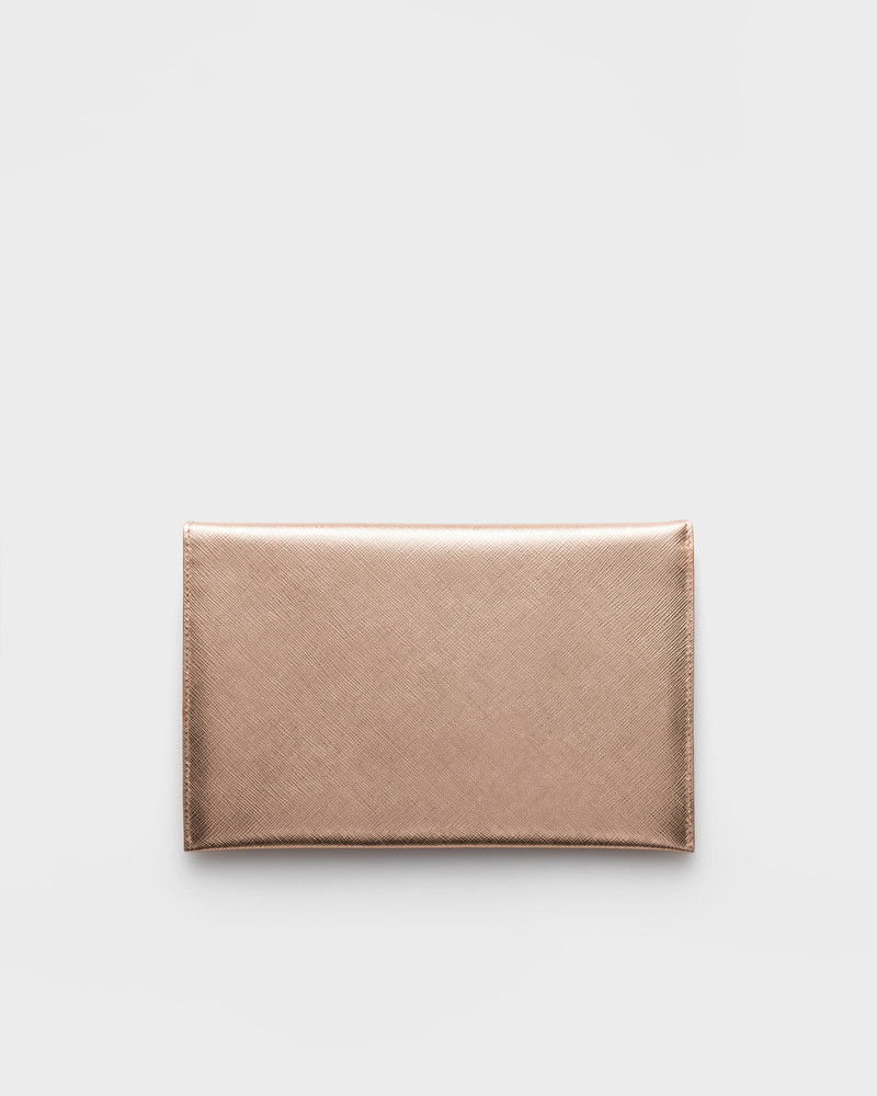 Saffiano leather envelope clutch 3
