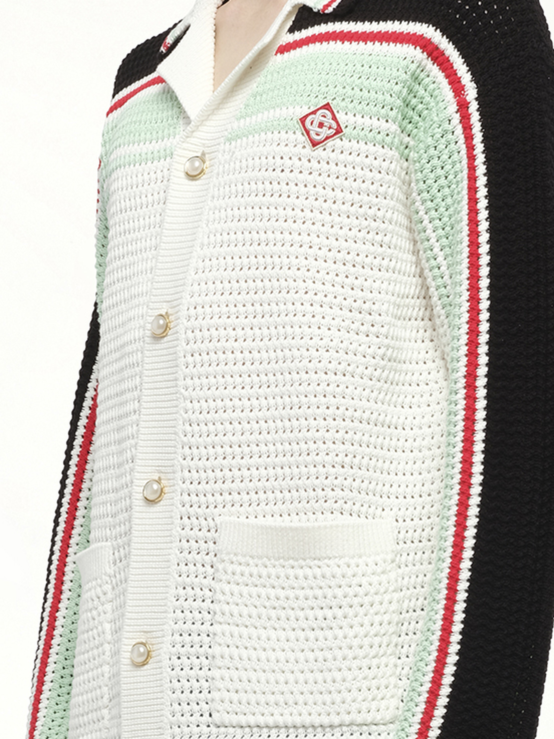 Faux Crochet Shirt in Multicolour - 3