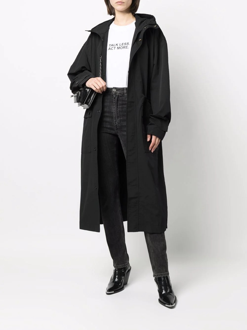 mid-length military coat - 3