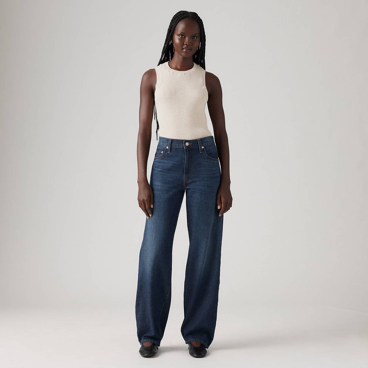 BAGGY DAD LINEN+ DENIM LIGHTWEIGHT WOMEN'S JEANS - 2