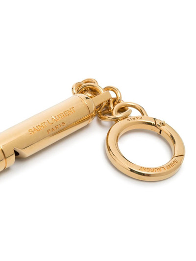 SAINT LAURENT engraved-logo whistle keyring outlook