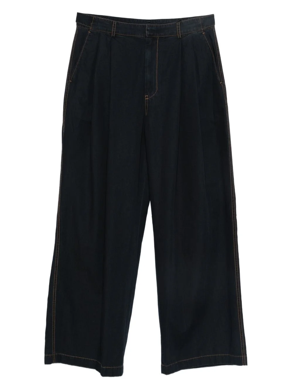 pleat-detail jeans - 1