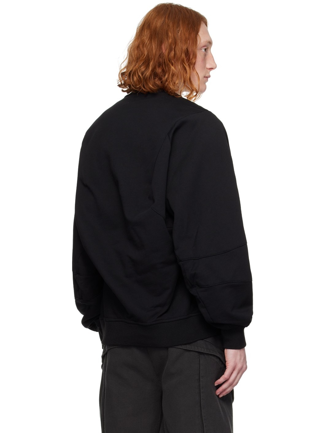 Black Plicate Sweatshirt - 3