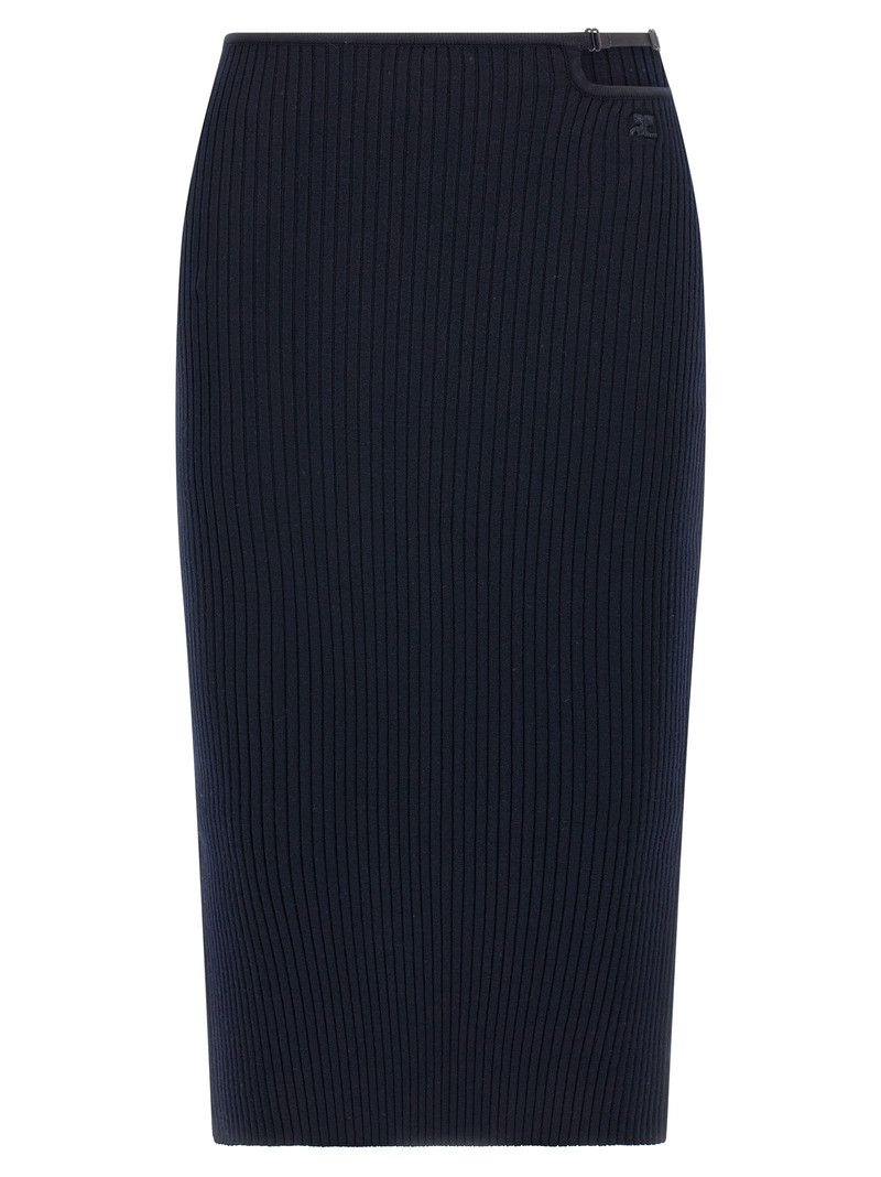 Courreges Women 'Loop Rib Knit' Skirt - 1
