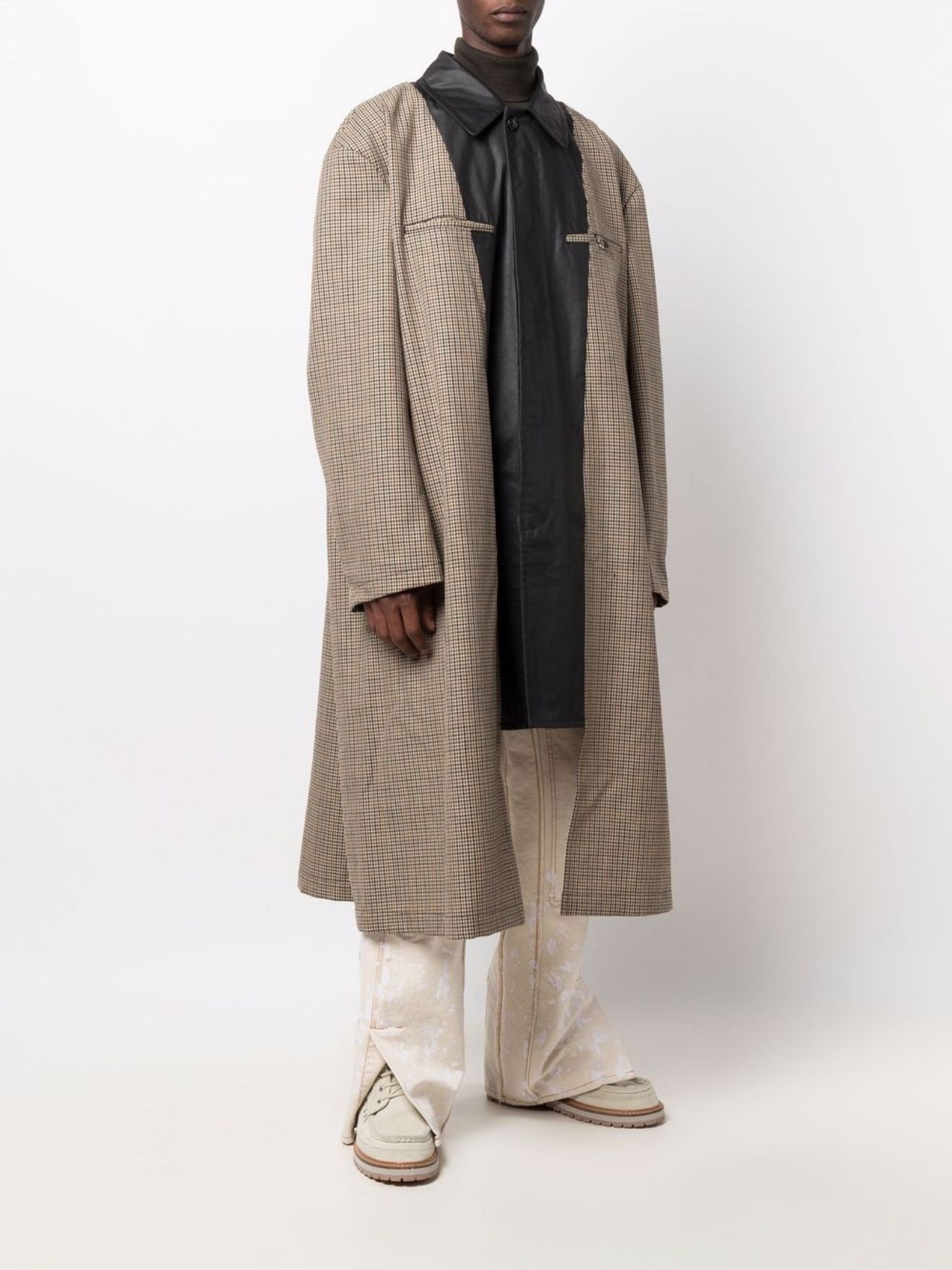 cotton twill deconstructed coat - 3