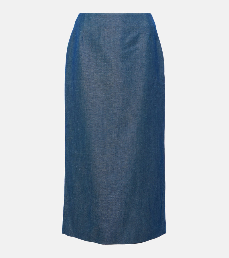 Manuela wool 과 린넨 maxi 스커트 - 1