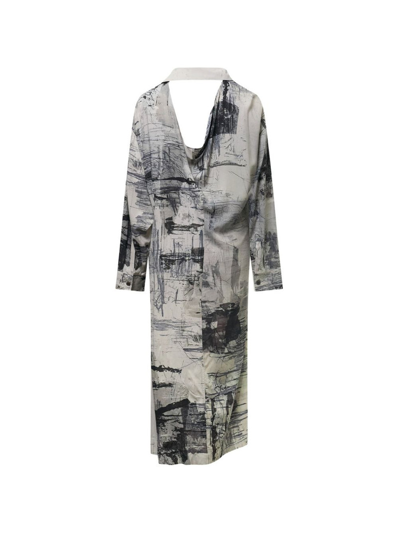 Yohji Yamamoto printed dress outlook