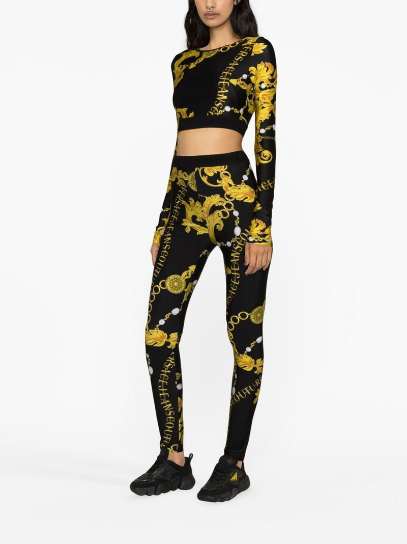 Logo Couture-print crop top 3