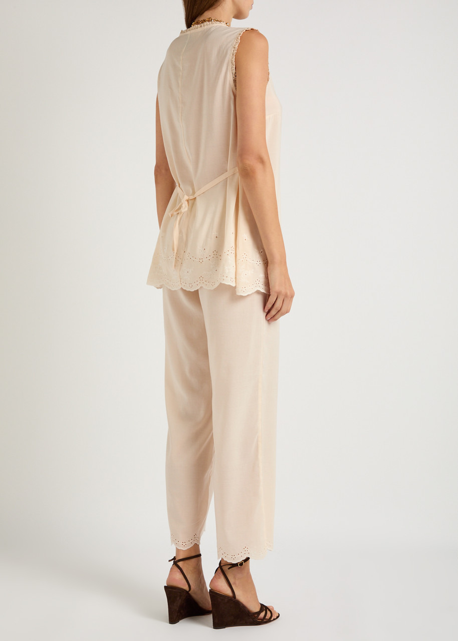 Reformation Willa Cotton-blend top and Trousers set - 3
