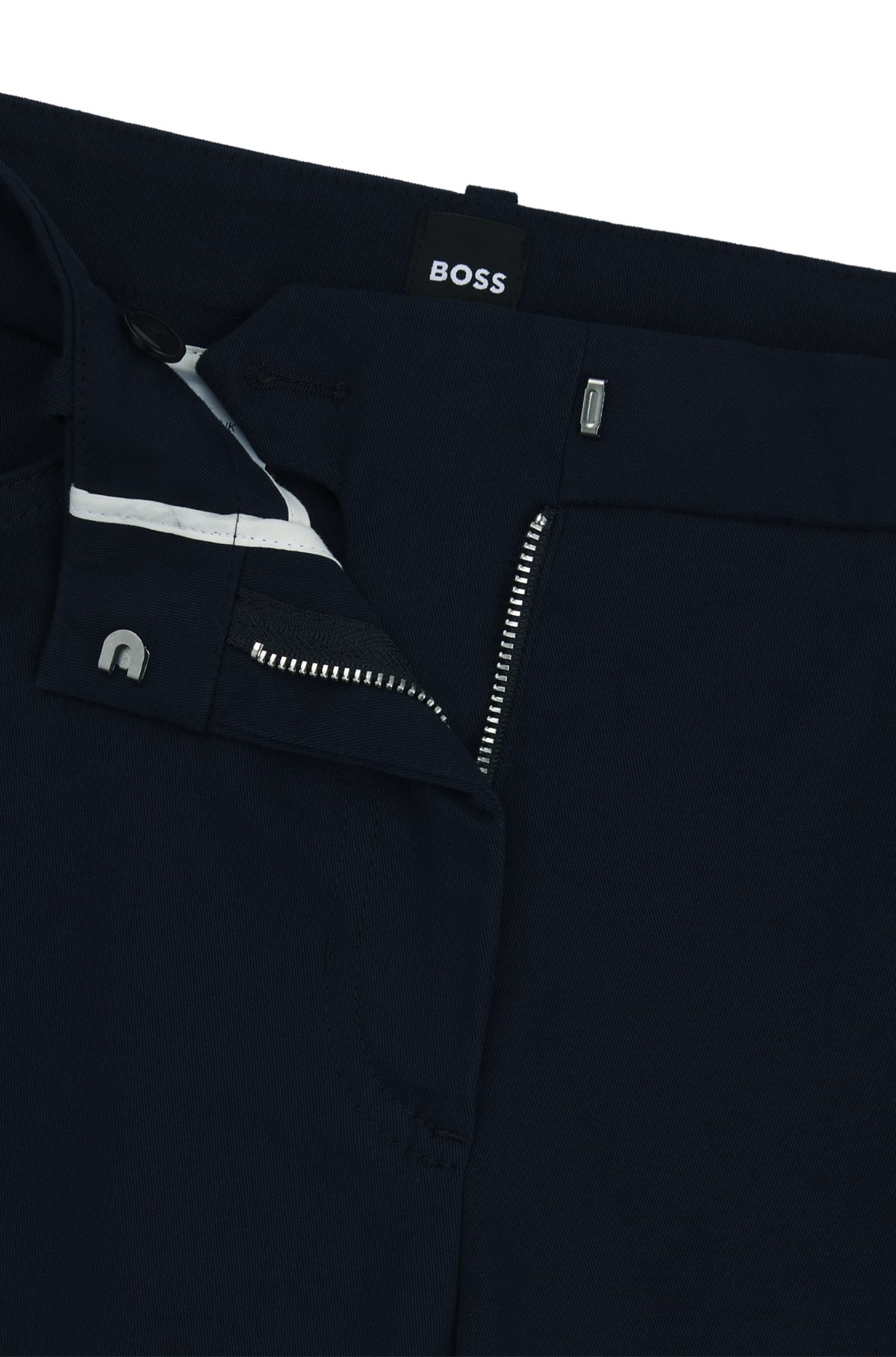 FLARED TROUSERS IN BRUSHED STRETCH COTTON - 6