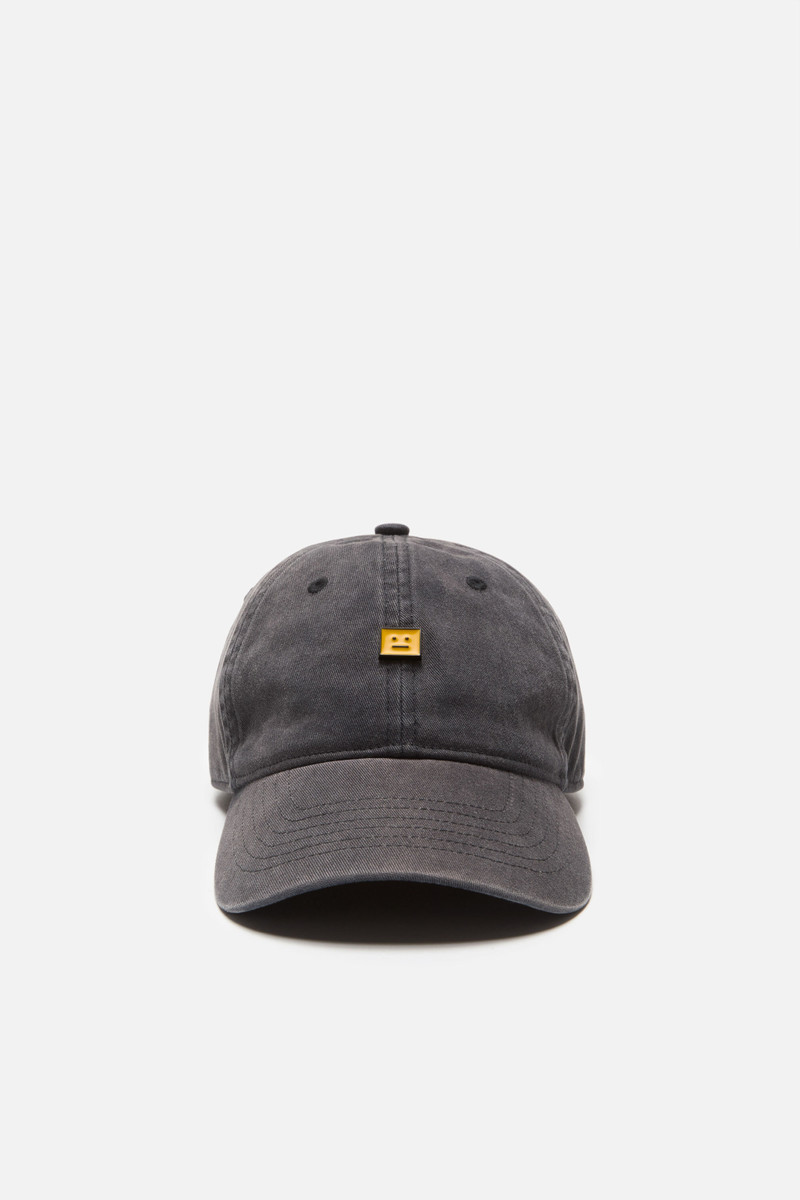 FACE STUD CAP - Washed Black 1