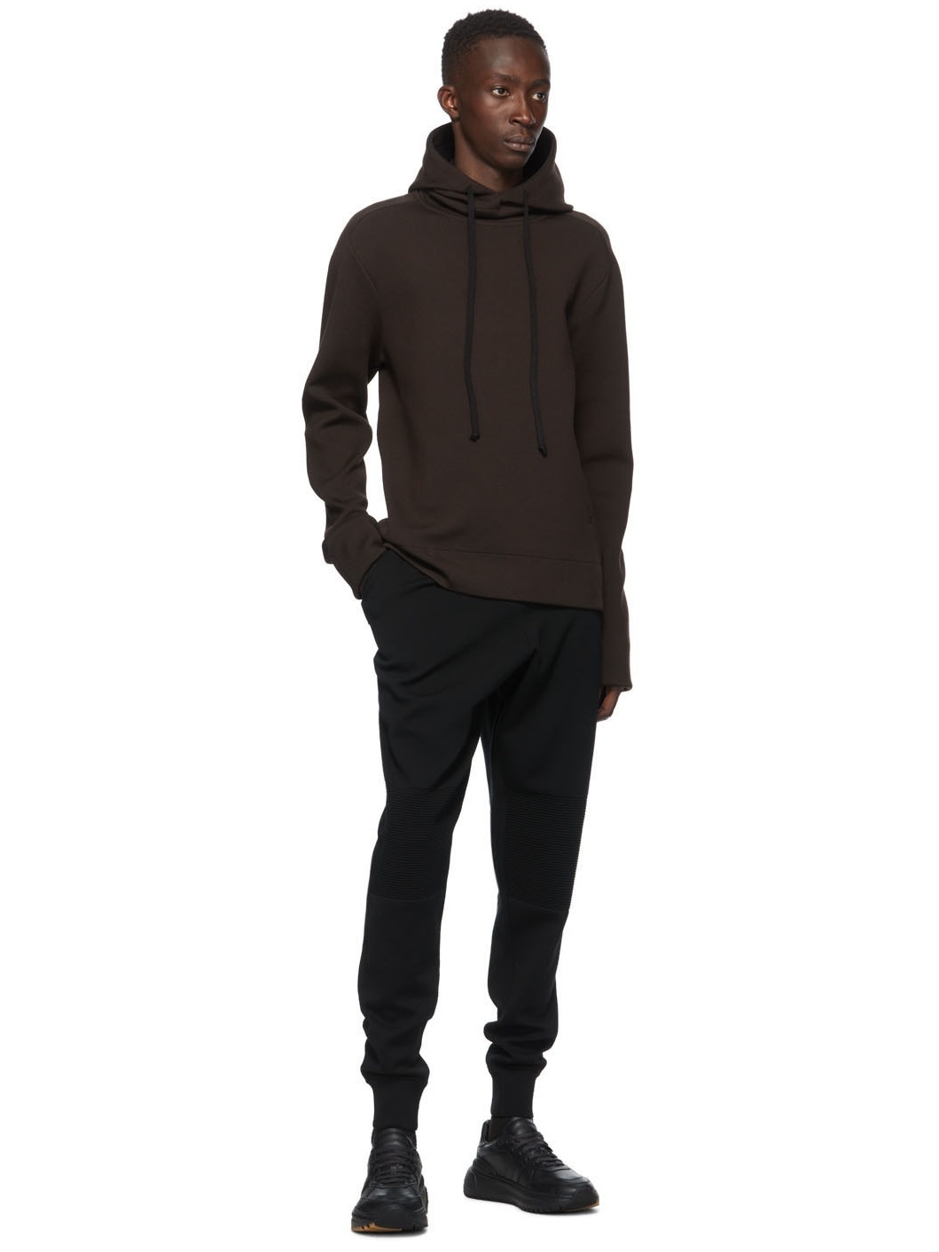Brown Double-Face Hoodie - 4