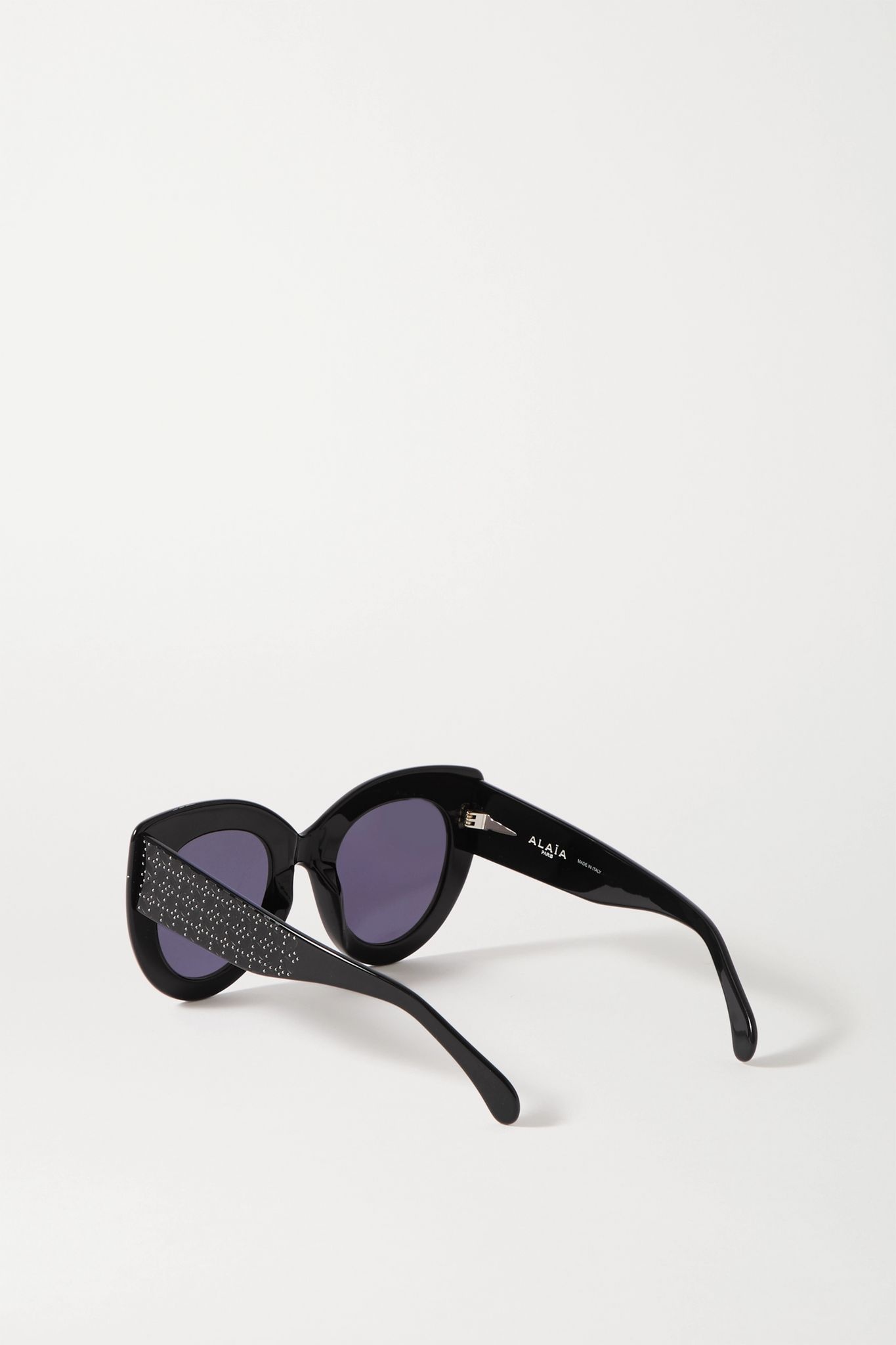 Cat-eye studded debossed acetate sunglasses - 3