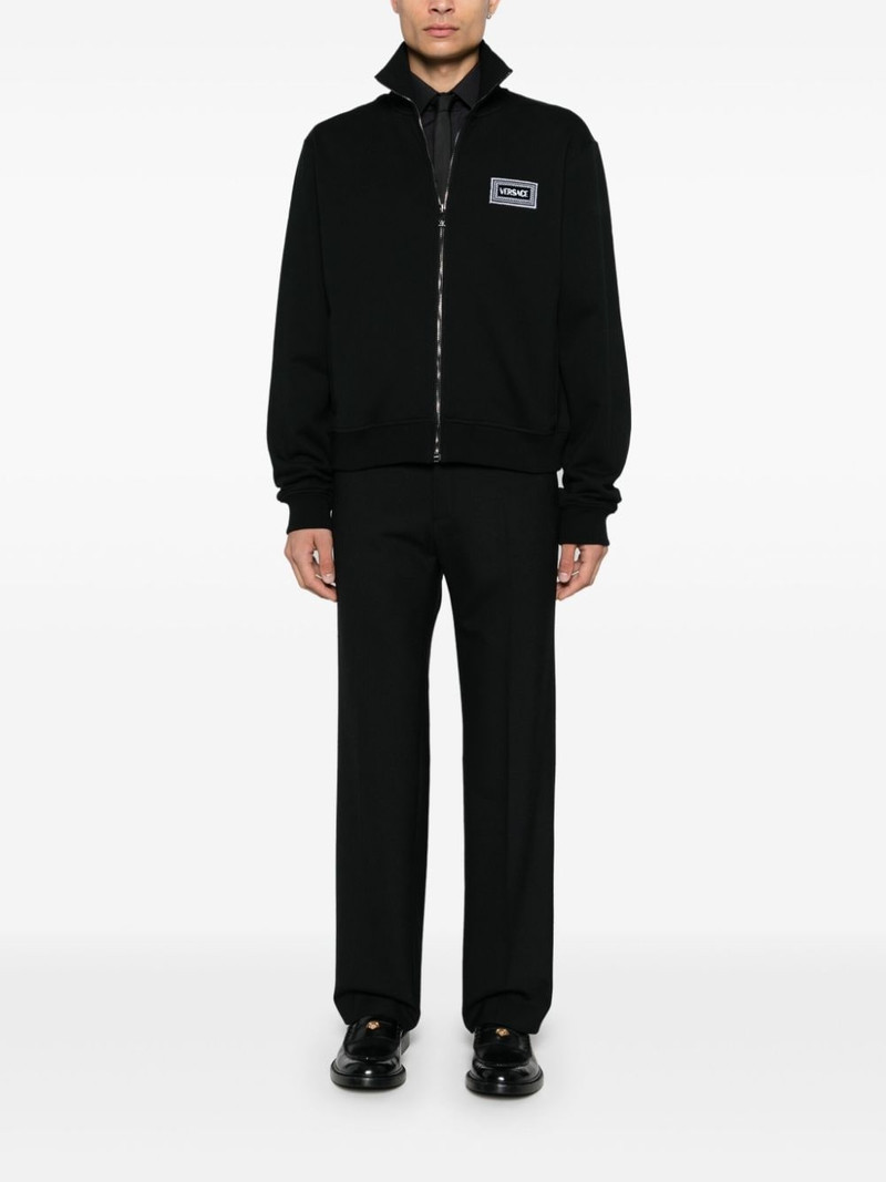 VERSACE logo-patch sweatshirt outlook