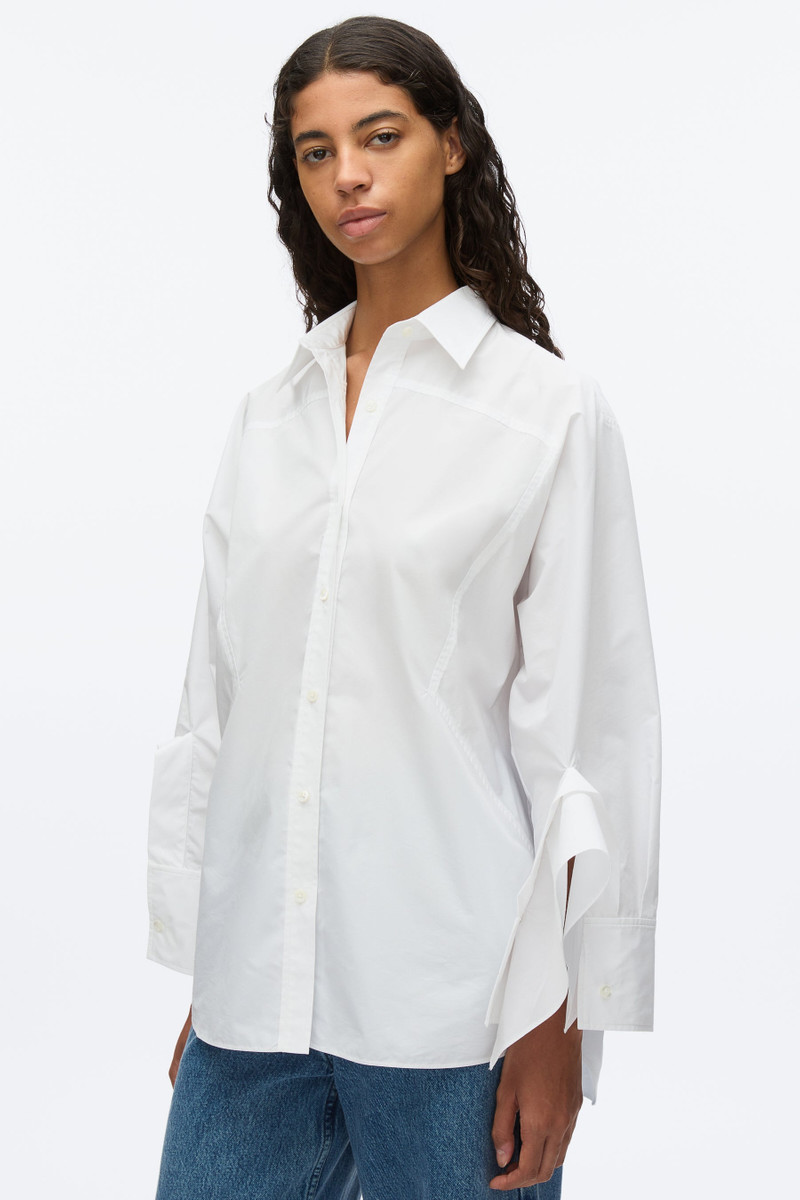 draped-cuff poplin 셔츠 5