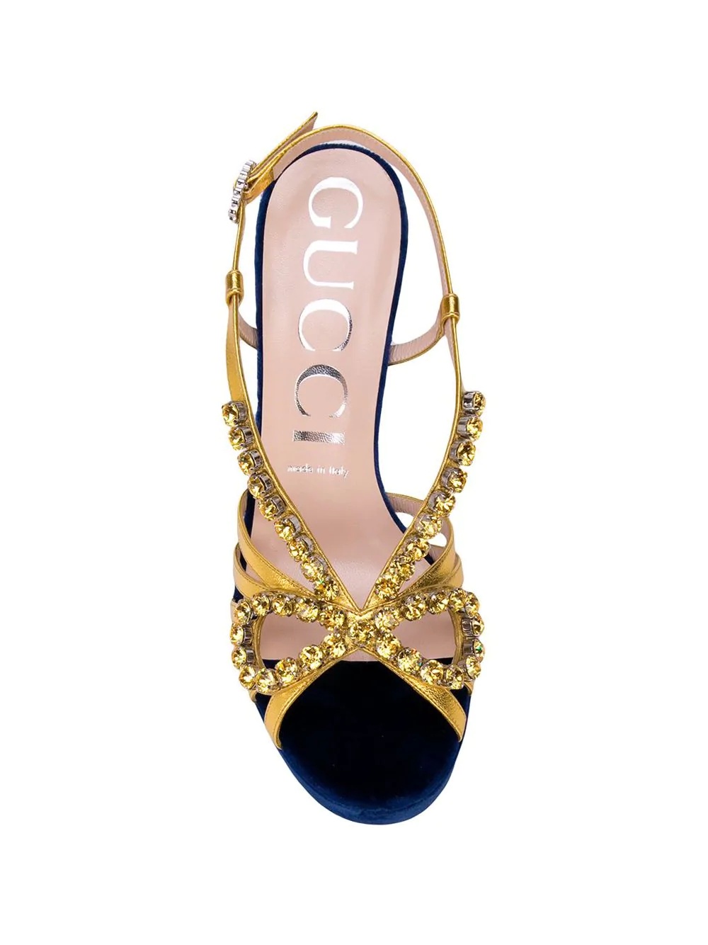 crystal embellished sandals - 4