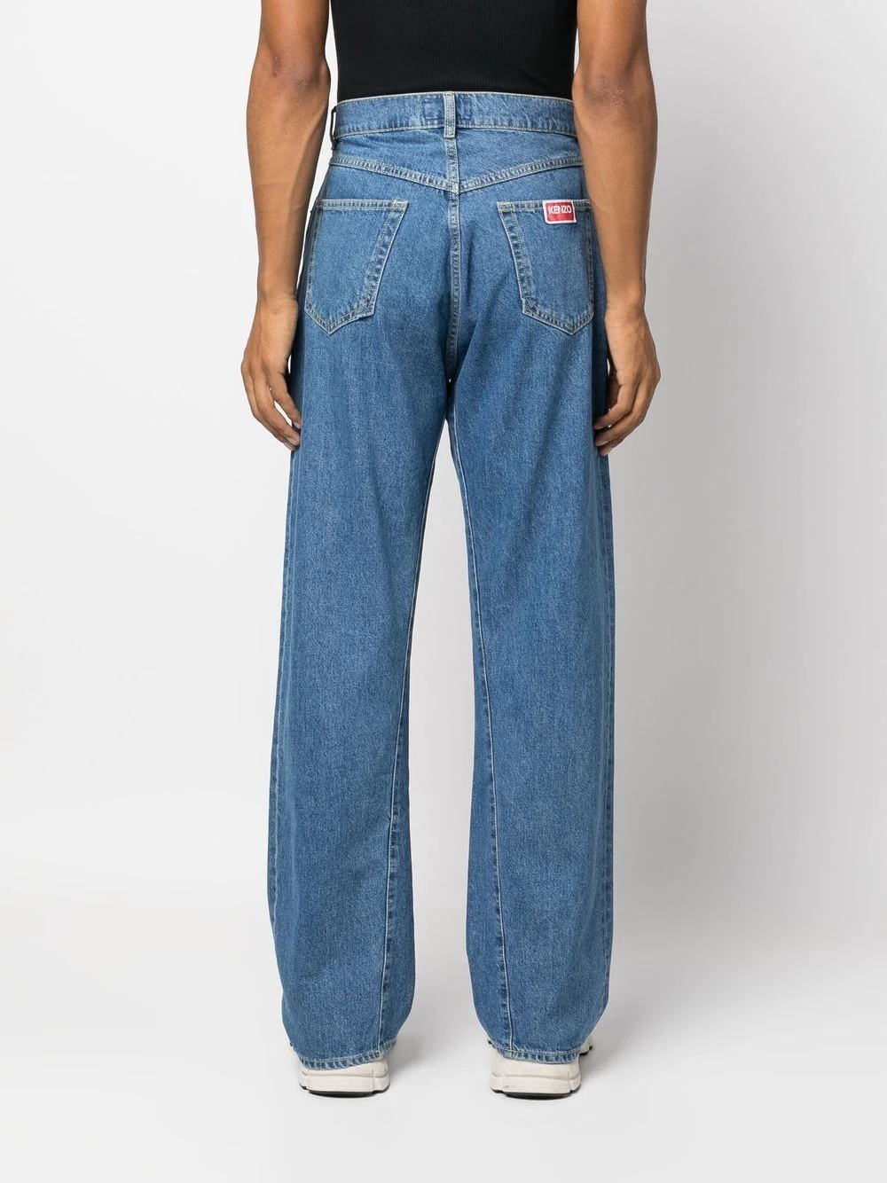 high waist wide-leg jeans - 3