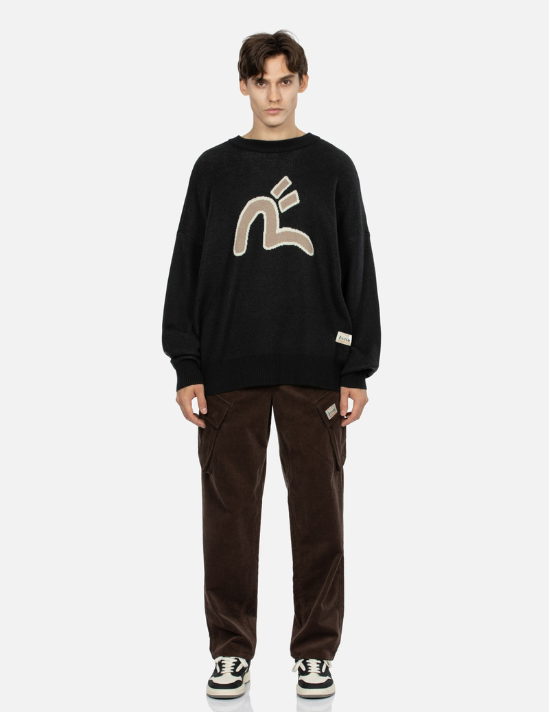 SEAGULL AND DARUMA INTARSIA RELAX FIT KNIT SWEATER 6