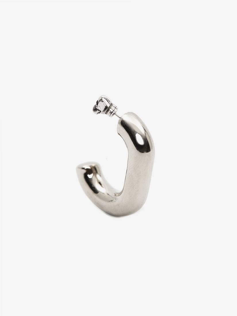 Single Hoop Earring in Antique Silver - 2