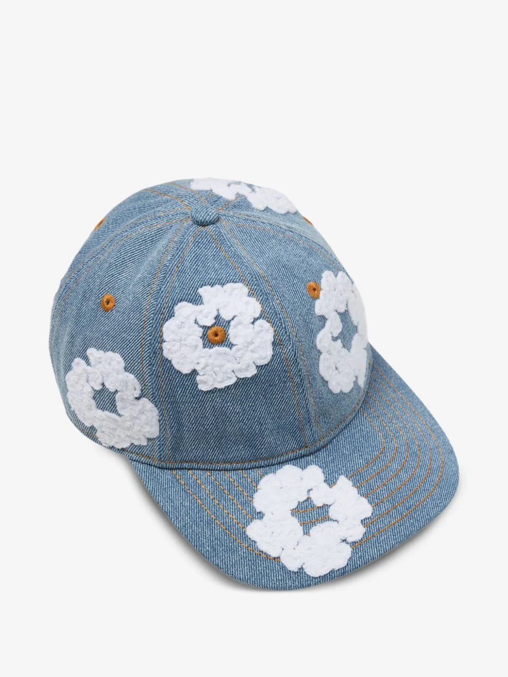 Cotton Wreath denim cap - 1
