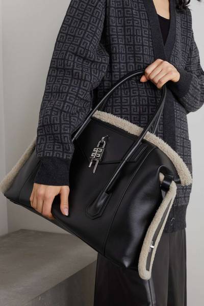 Givenchy Antigona Soft medium shearling-trimmed leather tote outlook