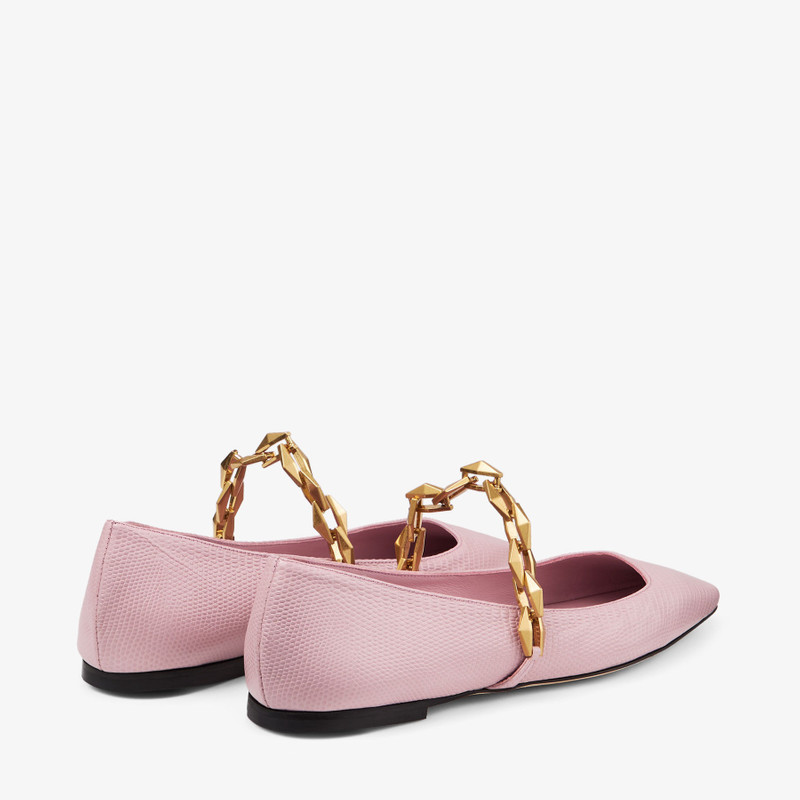 JIMMY CHOO Diamond Tilda Flat
Rose Lizard Print Flats outlook