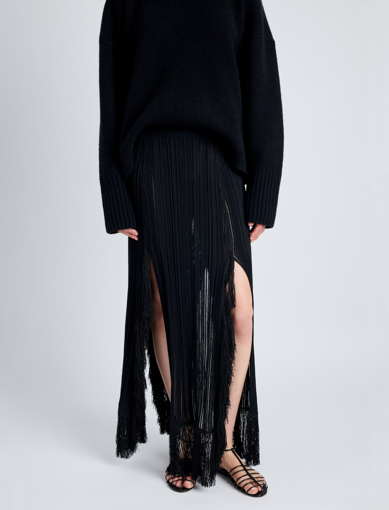 Alaina Skirt in Viscose Fringe Knit 5