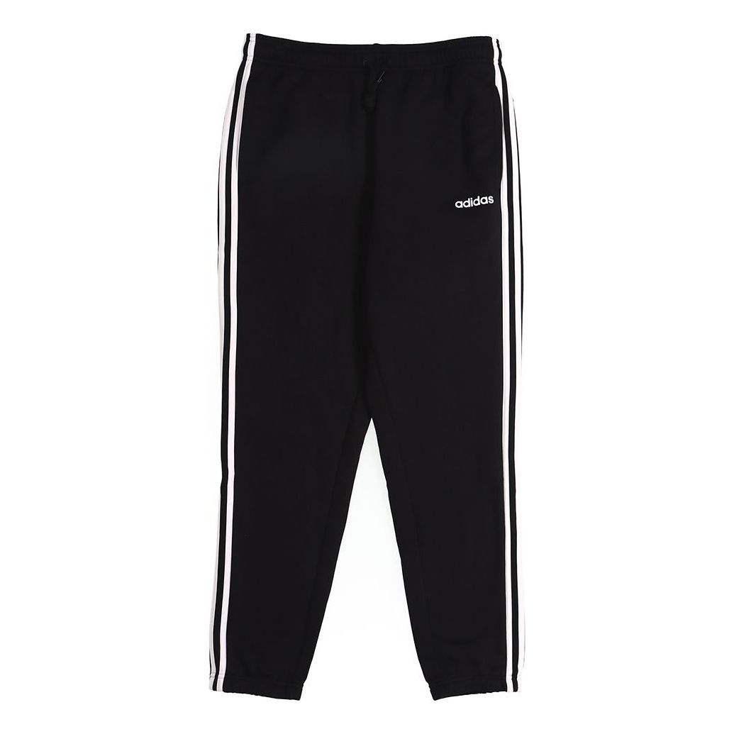 adidas E 3S T PNT FL Fleece Lined Loose Long Pants Black DQ3093 - 1