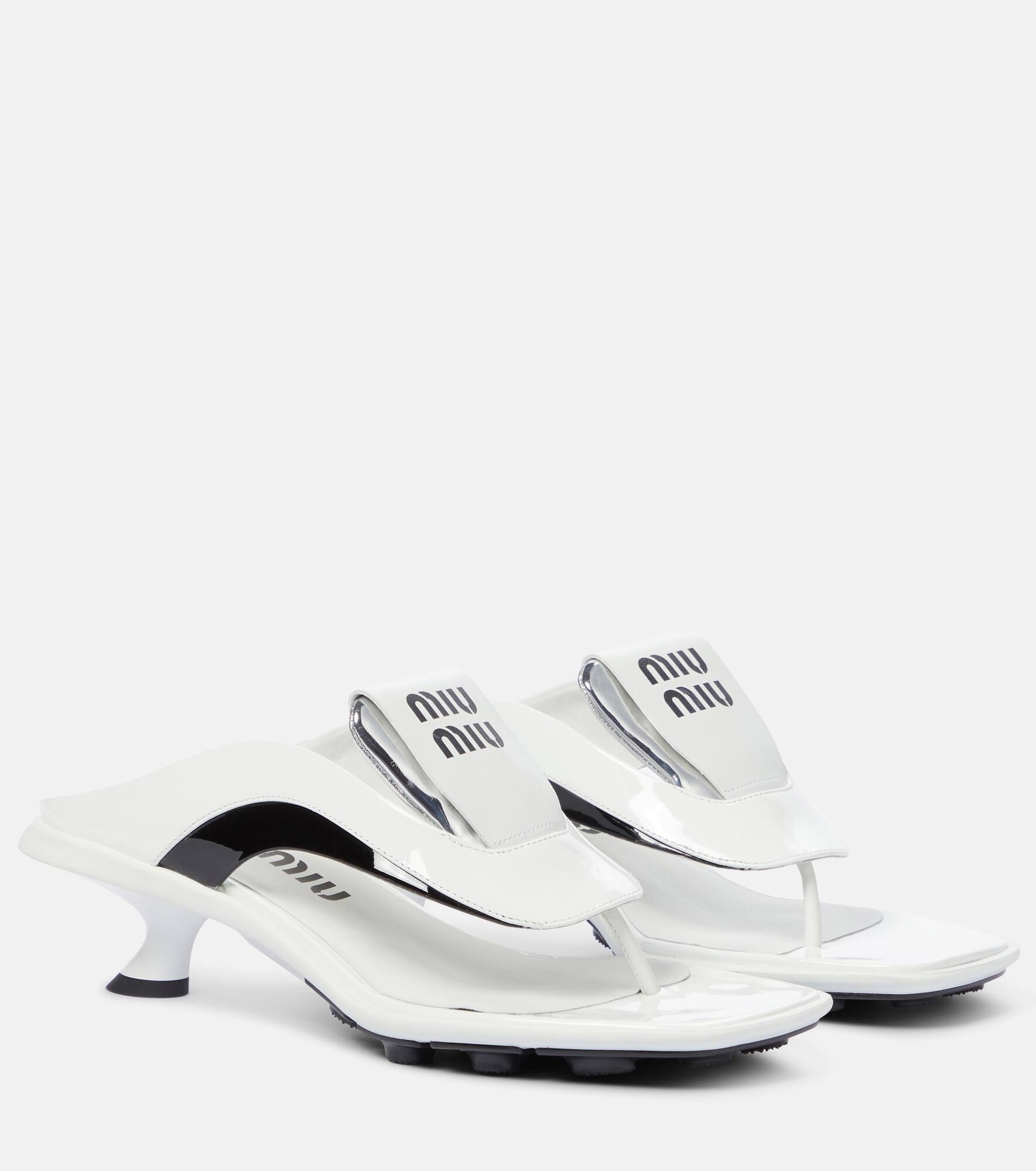 Leather thong sandals - 1