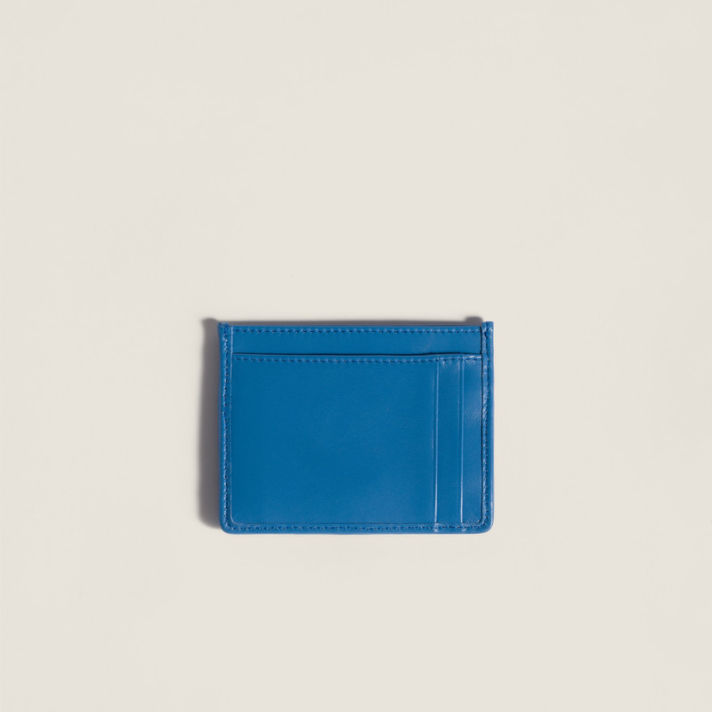 Miu Miu Matelassé nappa leather card holder outlook