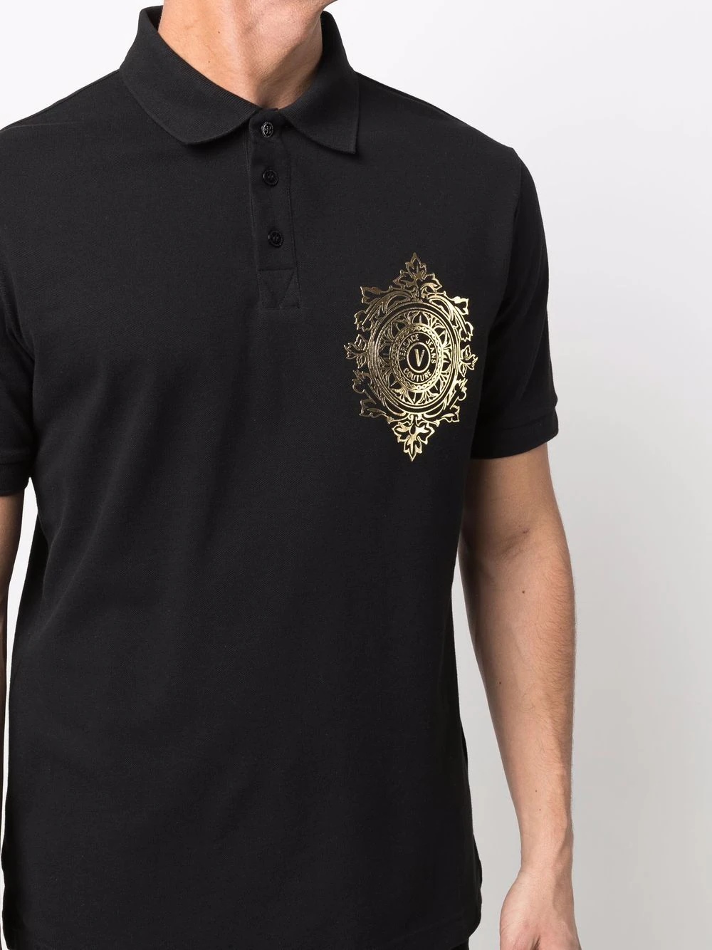 logo-print cotton polo shirt - 5