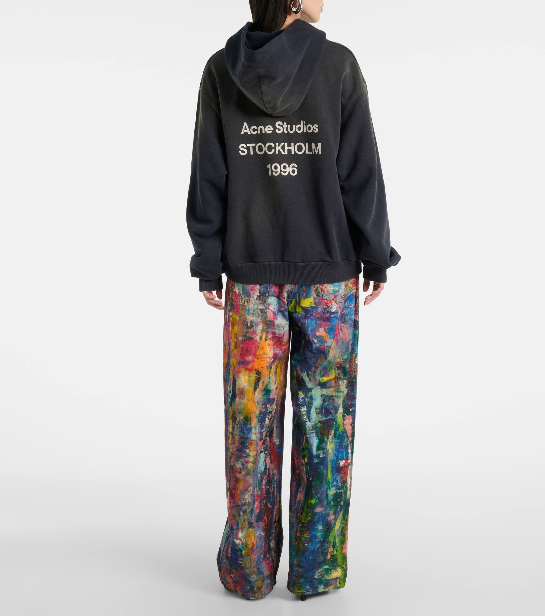 Distressed cotton-blend jersey hoodie - 3