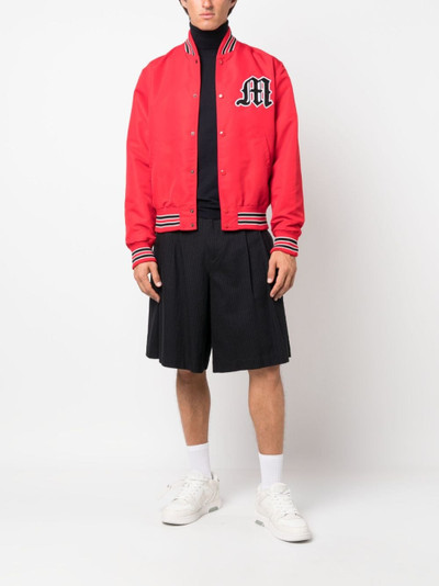 MSGM logo-patch bomber jacket outlook