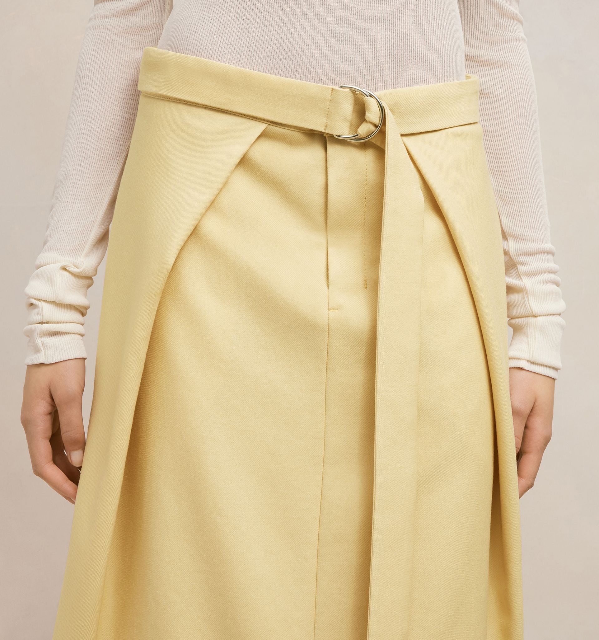 A Line Skirt With Floating Panels - 7