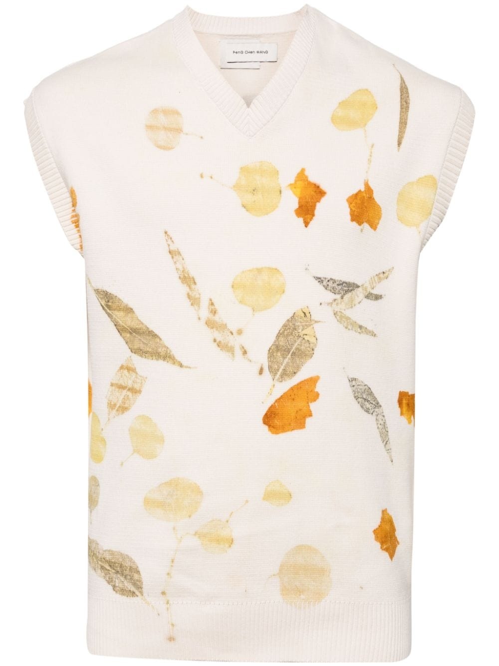 graphic-print knitted vest - 1