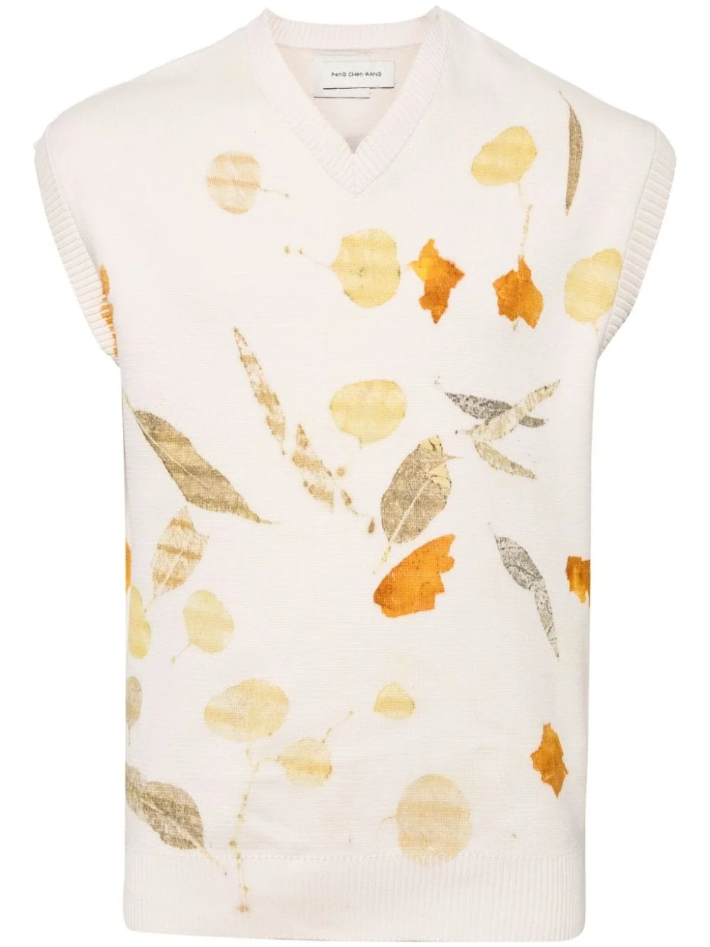 graphic-print knitted vest - 1